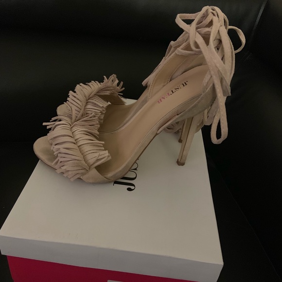 Nude lace up heels - Picture 2 of 2